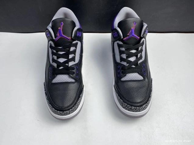 Purple Air Court Jordan 3 Black CT8532 050 Retro 0811